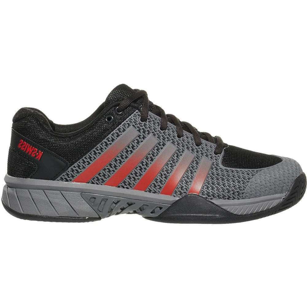 K-Swiss Men’s Express Light Pickleball Shoes (Steel Gray/Jet Black/Spicy Orange)