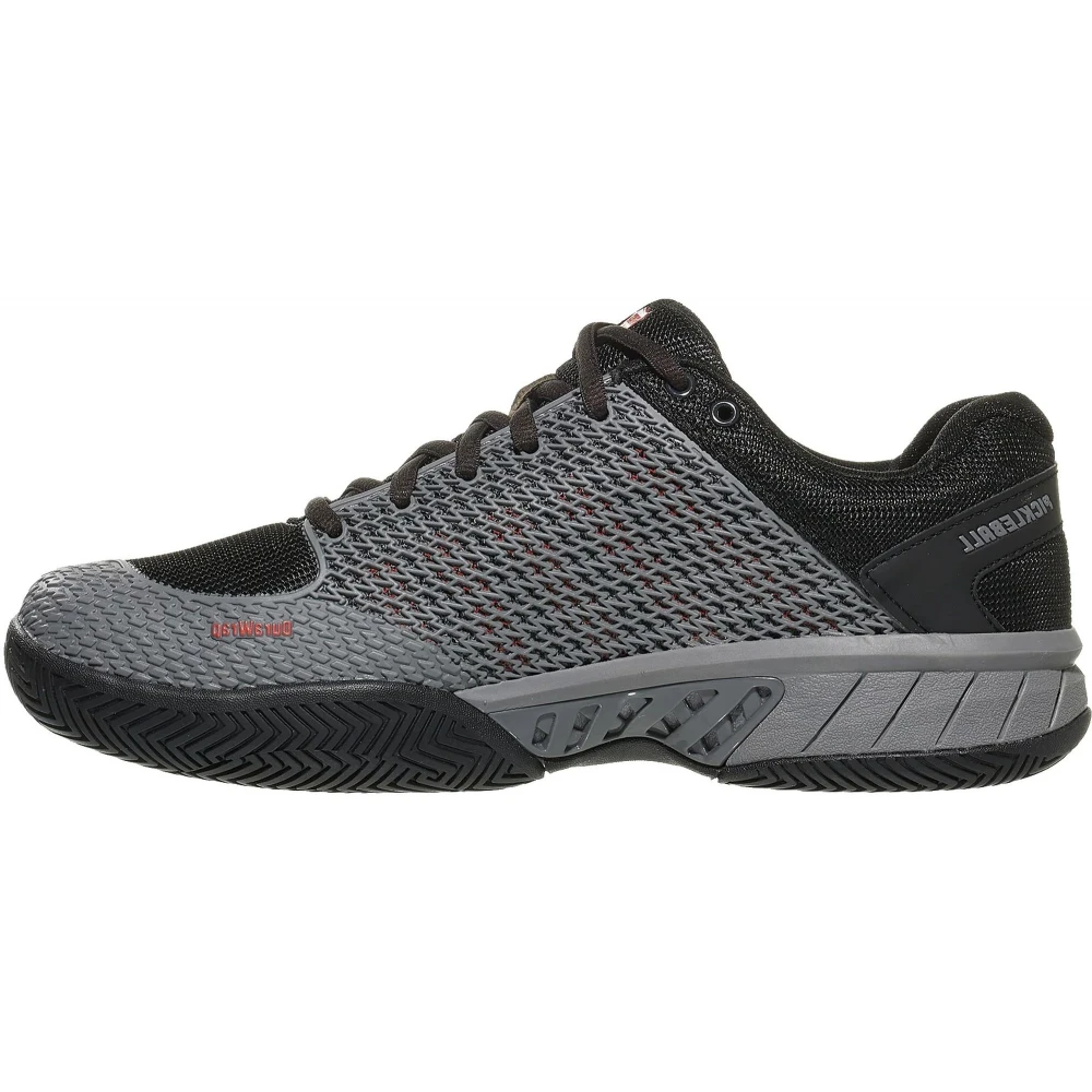 K-Swiss Men’s Express Light Pickleball Shoes (Steel Gray/Jet Black/Spicy Orange) - Image 2