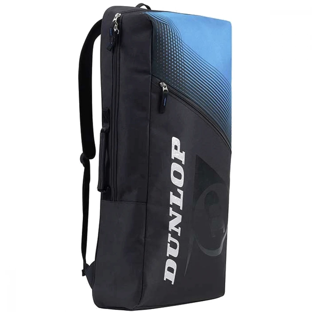 Dunlop FX Club 2 Racquet Long Tennis Backpack (Black/Blue)