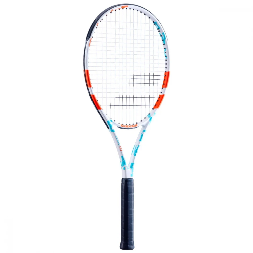 Babolat Evoke 102 Women’s Strung Tennis Racquet (Blue/White/Orange) - Image 2