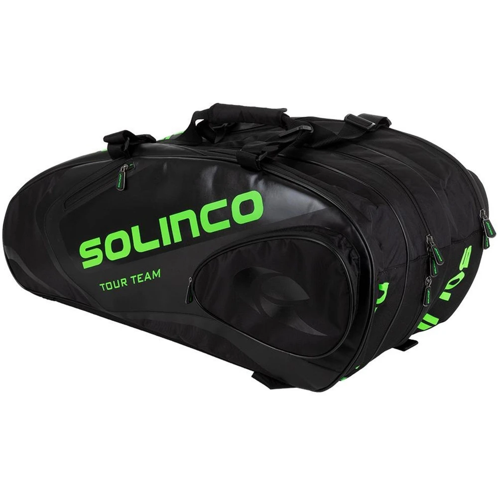 Solinco Tour 15 Pack Tennis Racquet Bag (Black/Neon Green) - Image 2