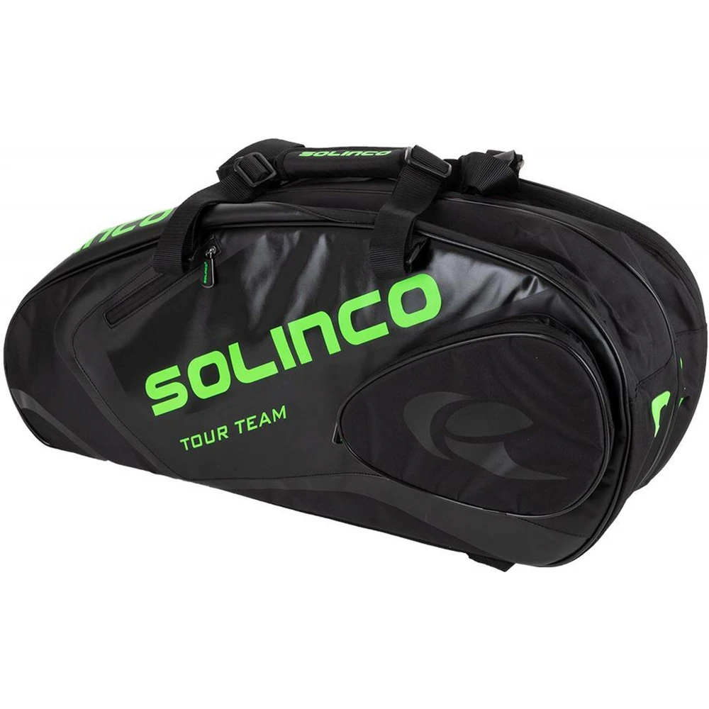 Solinco Tour 6 Pack Tennis Racquet Bag (Black/Neon Green) 2 Solinco Tour 6 Pack Tennis Racquet Bag (Black/Neon Green) - Image 2