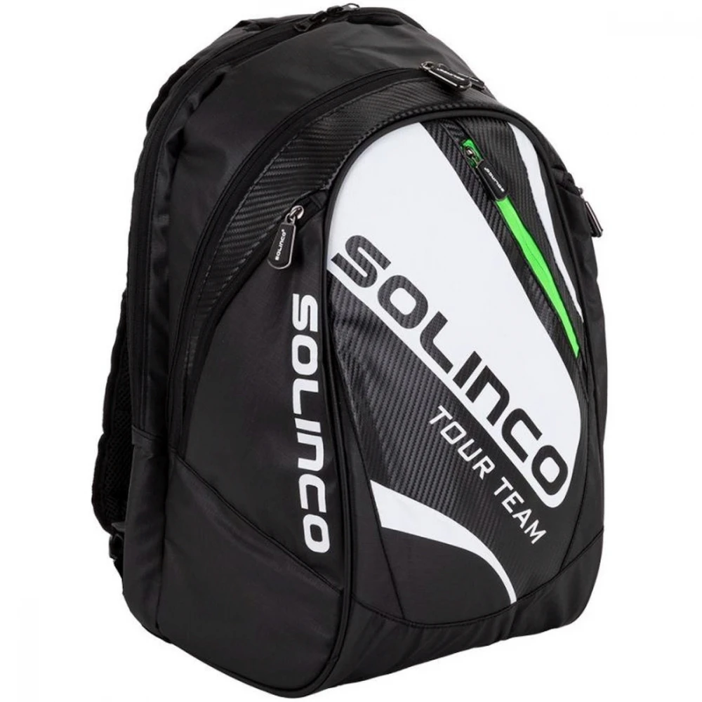 Solinco Tour Tennis Backpack (Black/White) 1 Solinco Tour Tennis Backpack (Black/White)