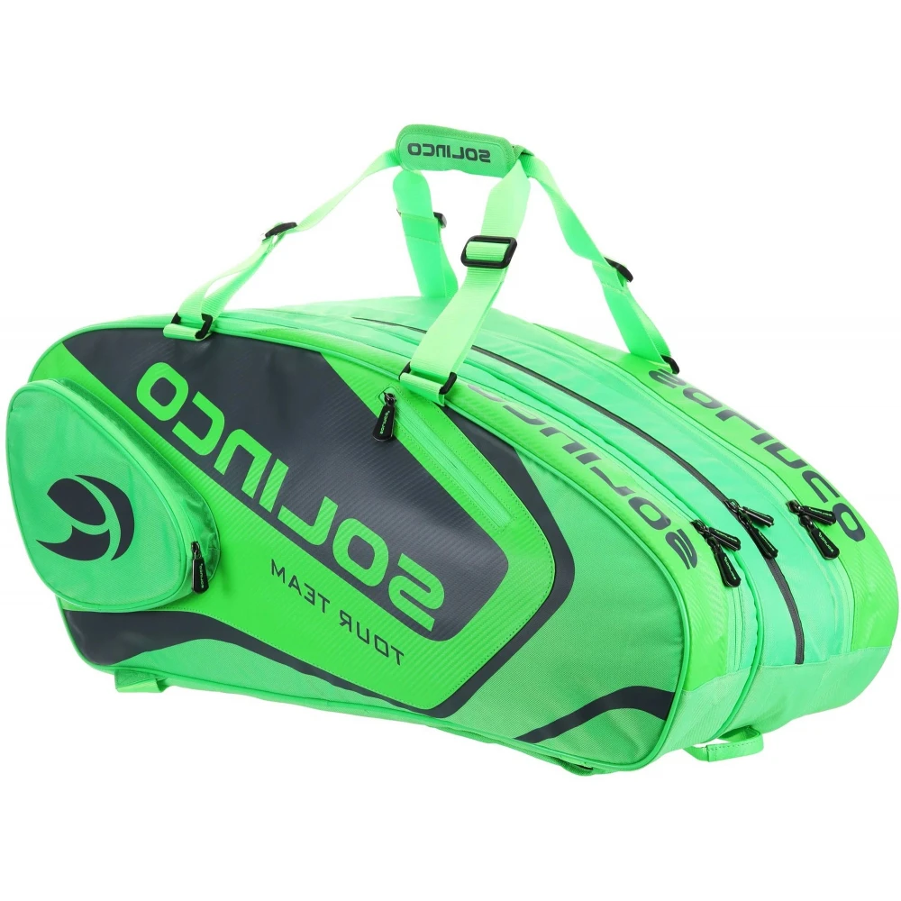 Solinco Tour 15 Pack Tennis Racquet Bag (Neon Green)