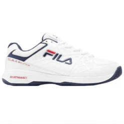 Fila Men’s Double 3 Bounce Pickleball Court Shoes (White/Fila Navy/Fila Red)