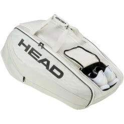 Head Pro X 12R XL Tennis Bag (Corduroy White/Black) 5 Head Pro X 12R XL Tennis Bag (Corduroy White/Black) -Racket Equipment Store 260023 YUBK Head Pro X 12R XL Tennis Bag Corduroy WhiteBlack 3 1000 1000