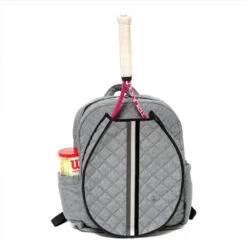 Cinda B Tennis Backpack (Heather Grey) -Racket Equipment Store 266404 CindaB Tennis Backpack Heather Grey front 1000 1000