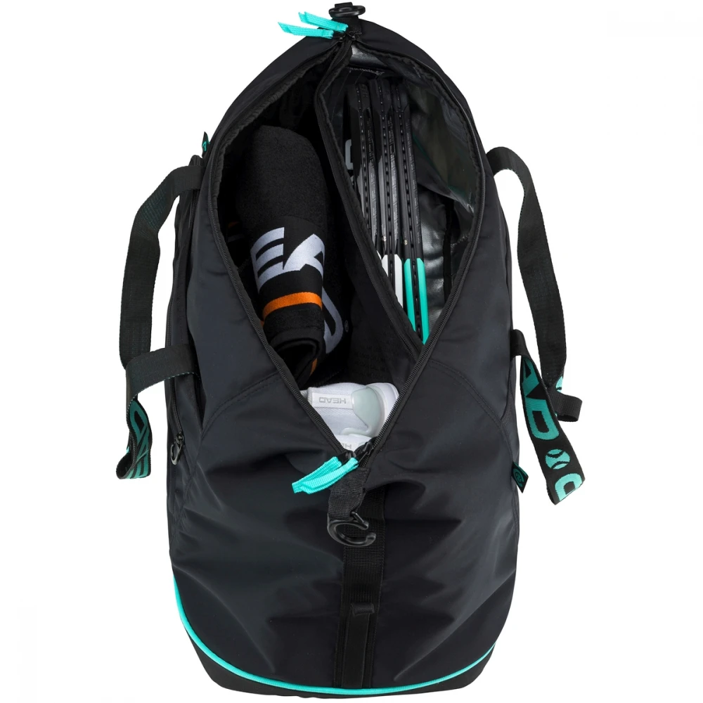Head Coco Tennis Duffle Bag (Black/Mint) 2 Head Coco Tennis Duffle Bag (Black/Mint) - Image 2
