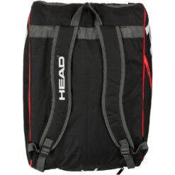 Head Tour Supercombi Pickleball Bag (Black/Orange) -Racket Equipment Store 283982 BKOR Head Tour Supercombi Pickleball Bag BlackOrange back 1000 1000