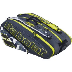 Babolat Pure Aero Racquet Holder X12 (Grey/Yellow/White)