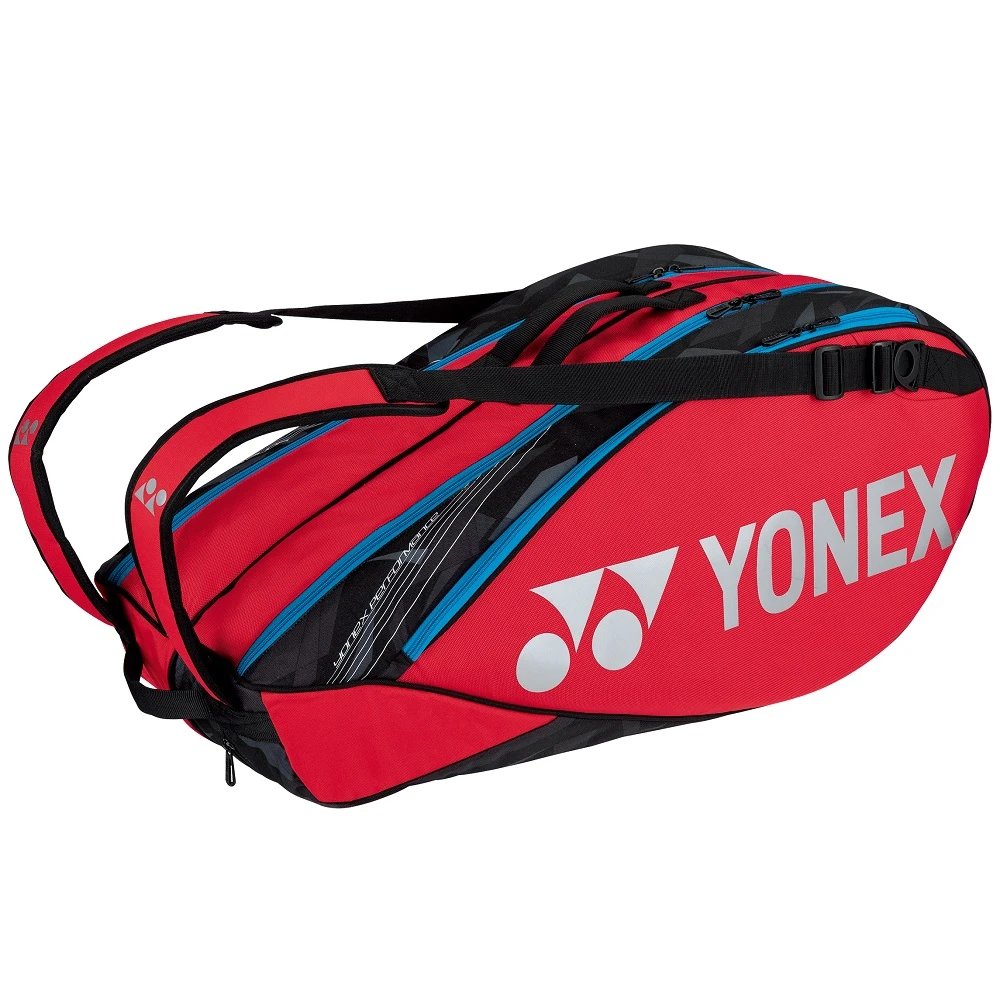Yonex Pro 6 Racquet Tennis Bag (Tango Red) 1 Yonex Pro 6 Racquet Tennis Bag (Tango Red)