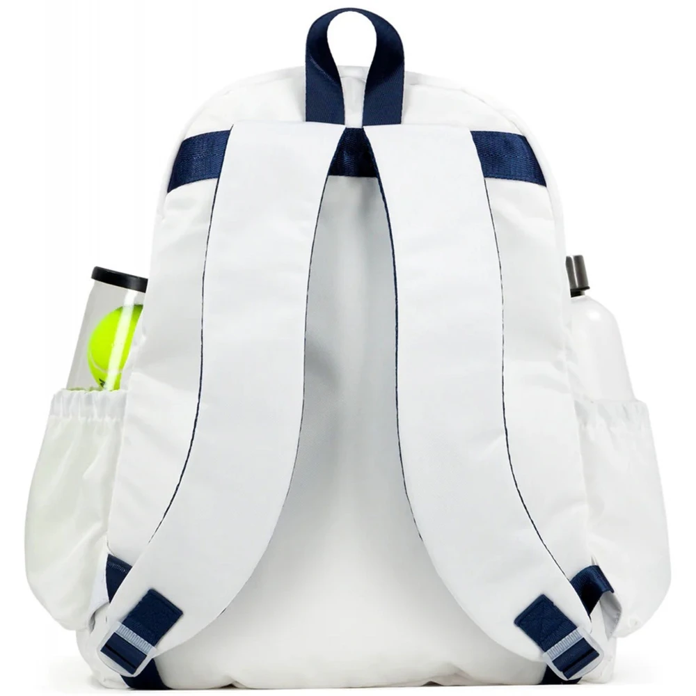 Ame & Lulu Game On Tennis Backpack (White/Navy/Green) 3 Ame & Lulu Game On Tennis Backpack (White/Navy/Green) - Image 3