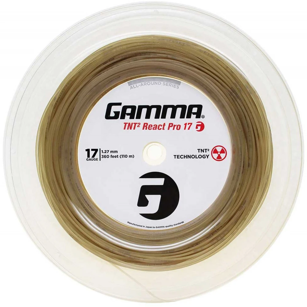 Gamma TNT2 React Pro 17g Tennis String (Reel) 1 Gamma TNT2 React Pro 17g Tennis String (Reel)