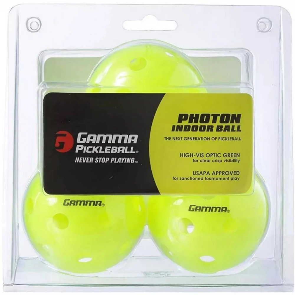 Gamma Photon High-Visibility Indoor Pickleball Balls (3 Pack) 1 Gamma Photon High-Visibility Indoor Pickleball Balls (3 Pack)