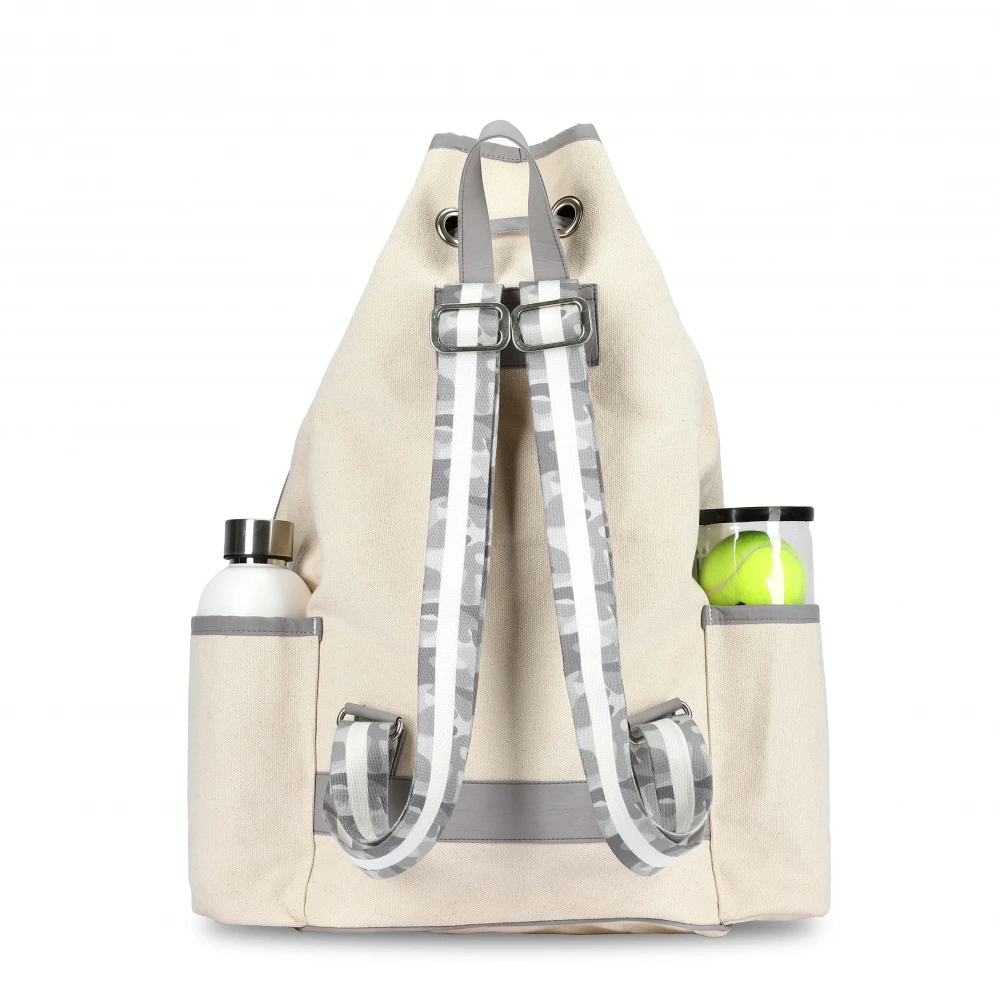 Ame & Lulu Hamptons Tennis Backpack (Grey Camo) 2 Ame & Lulu Hamptons Tennis Backpack (Grey Camo) - Image 2