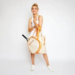 Ame & Lulu Hamptons Tennis Tour Bag (Clementine) 5 Ame & Lulu Hamptons Tennis Tour Bag (Clementine) -Racket Equipment Store HTTB152 Ame Lulu Hamptons Tennis Tour Bag Clementine c 1000 1000