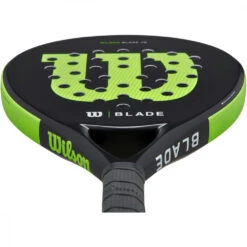 Wilson Blade Junior V2 Padel Racket (Black/Neon Green) -Racket Equipment Store WR115611U Wilson Blade Junior v2 Padel Racket Black Neon Green c 1000 1000