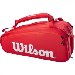 Wilson Super Tour 15 Pack Tennis Bag (Red) -Racket Equipment Store WR8010301001 Wilson Super Tour 15 Pack Tennis Bag Red c 1000 1000