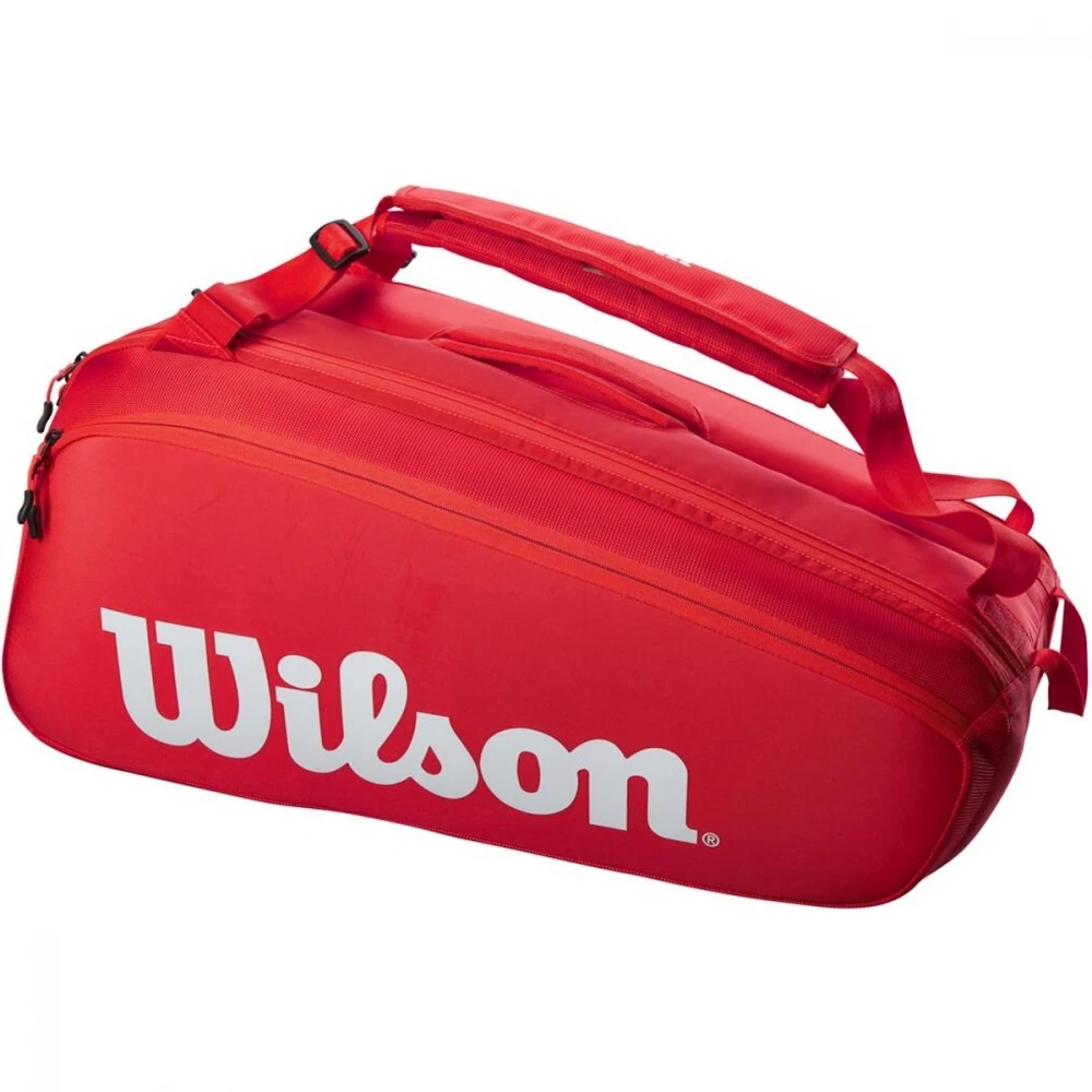 Wilson Super Tour 9 Pack Tennis Bag (Red) 1 Wilson Super Tour 9 Pack Tennis Bag (Red)