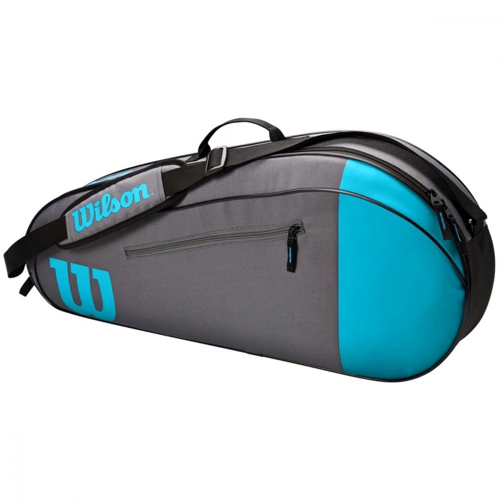 Wilson Team 3 Pack Tennis Bag (Blue/Gray) 2 Wilson Team 3 Pack Tennis Bag (Blue/Gray) - Image 2