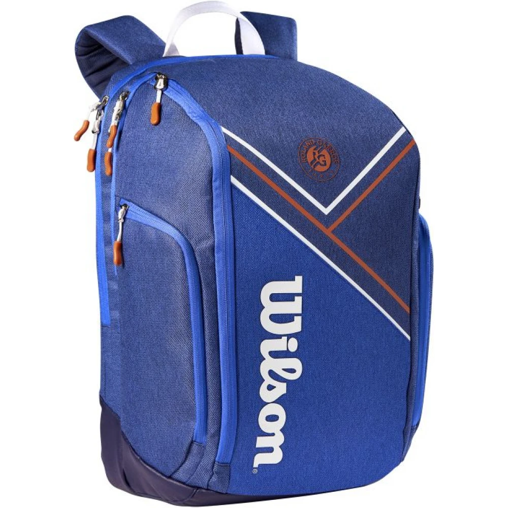 Wilson Roland Garros Super Tour Tennis Backpack (Blue/White/Clay)