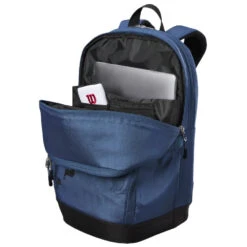 Wilson Ultra V4 Tour Tennis Backpack (Blue) 5 Wilson Ultra V4 Tour Tennis Backpack (Blue) -Racket Equipment Store WR8024201001 wilson ultra v4 tour tennis backpack open 1000 1000