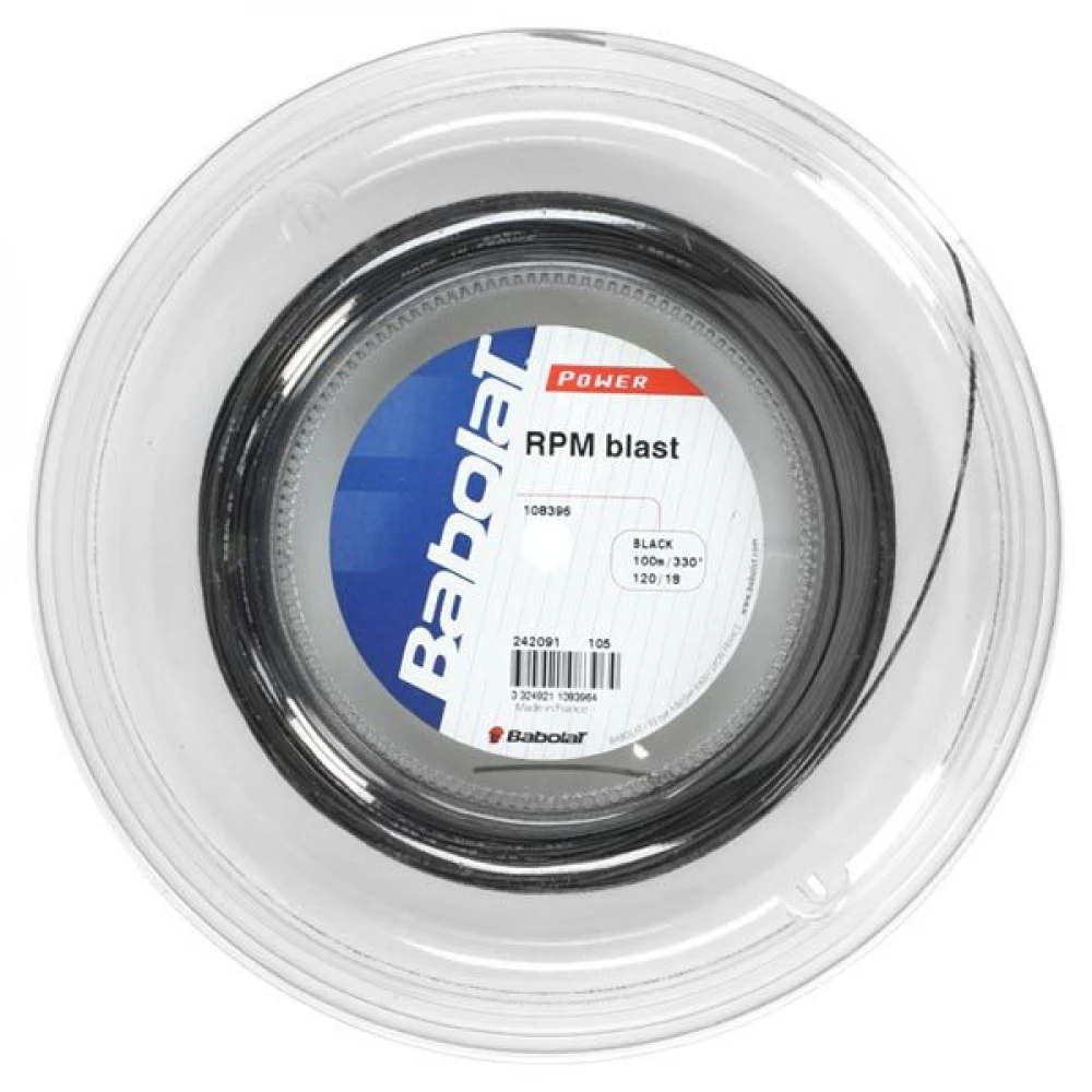 Babolat RPM Blast 16g Black Tennis String (Mini Reel) 1 Babolat RPM Blast 16g Black Tennis String (Mini Reel)