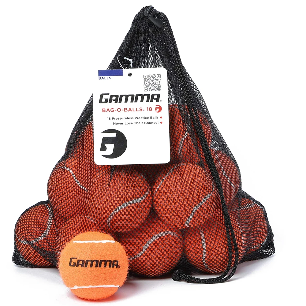 Gamma Bag-O-Balls, 18 Pressureless Tennis Balls (Orange) 1 Gamma Bag-O-Balls, 18 Pressureless Tennis Balls (Orange)