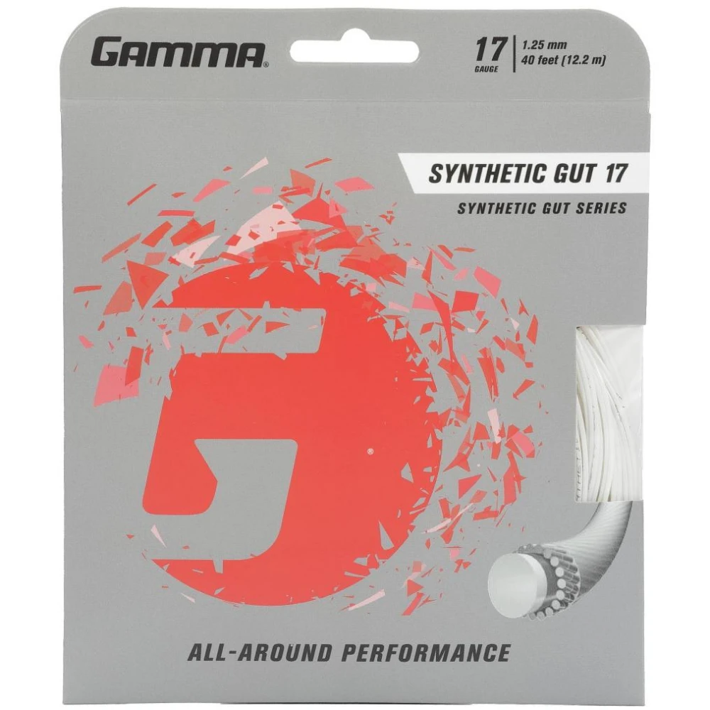 Gamma Synthetic Gut 17g Tennis String (Set) 1 Gamma Synthetic Gut 17g Tennis String (Set)