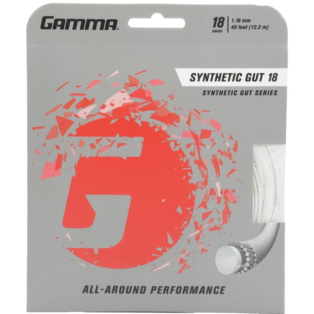Gamma Synthetic Gut 18g Tennis String (Set) 1 Gamma Synthetic Gut 18g Tennis String (Set)