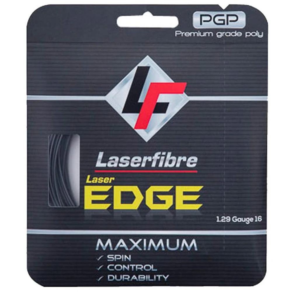 Laserfibre Laser Edge 16g Anthracite Tennis Racquet String (Set)