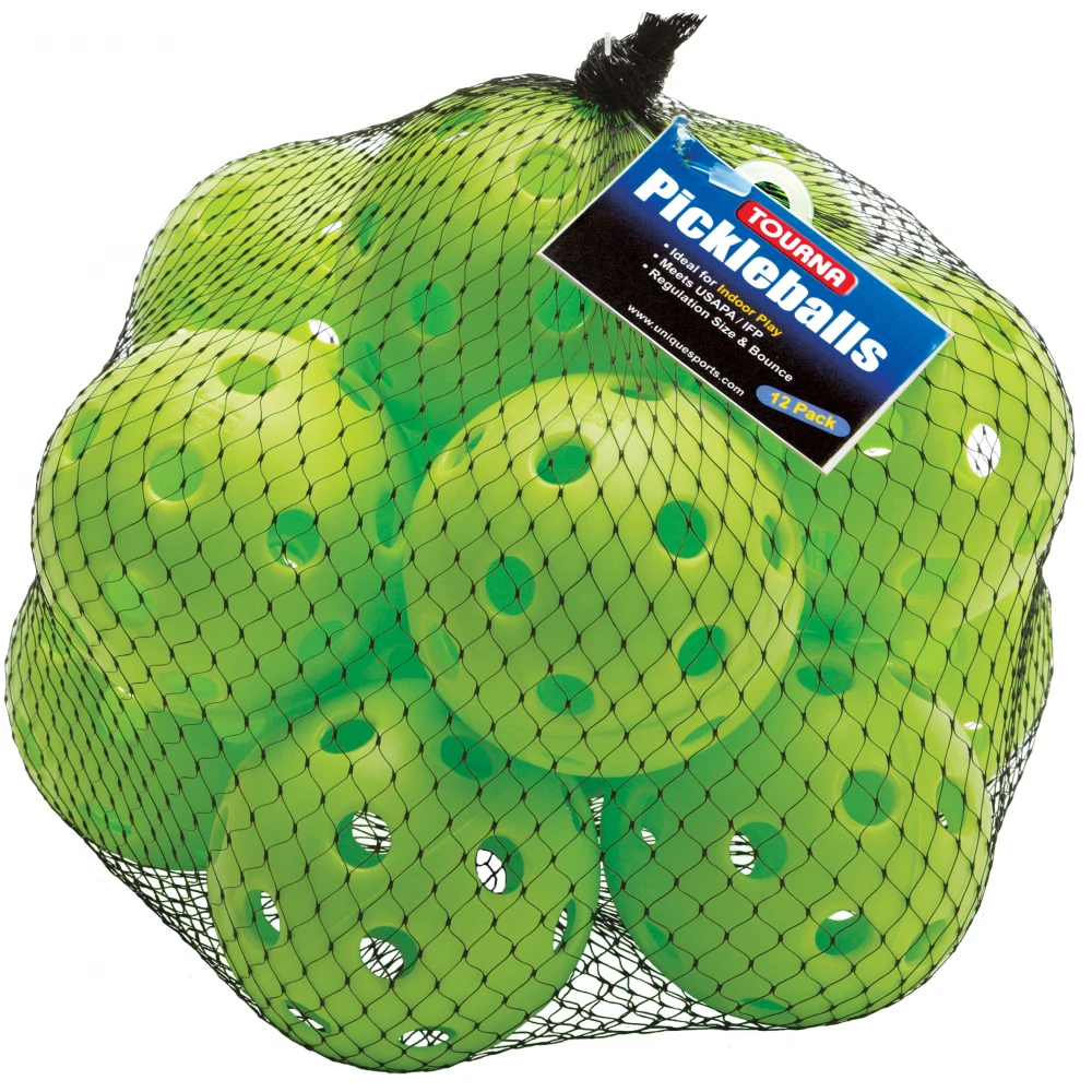 Tourna Indoor Lime Green Pickleballs (12-Pack) 1 Tourna Indoor Lime Green Pickleballs (12-Pack)