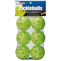 Tourna Indoor Lime Green Pickleballs (6-Pack)