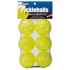 Tourna Indoor Optic Yellow Pickleballs (6-Pack)