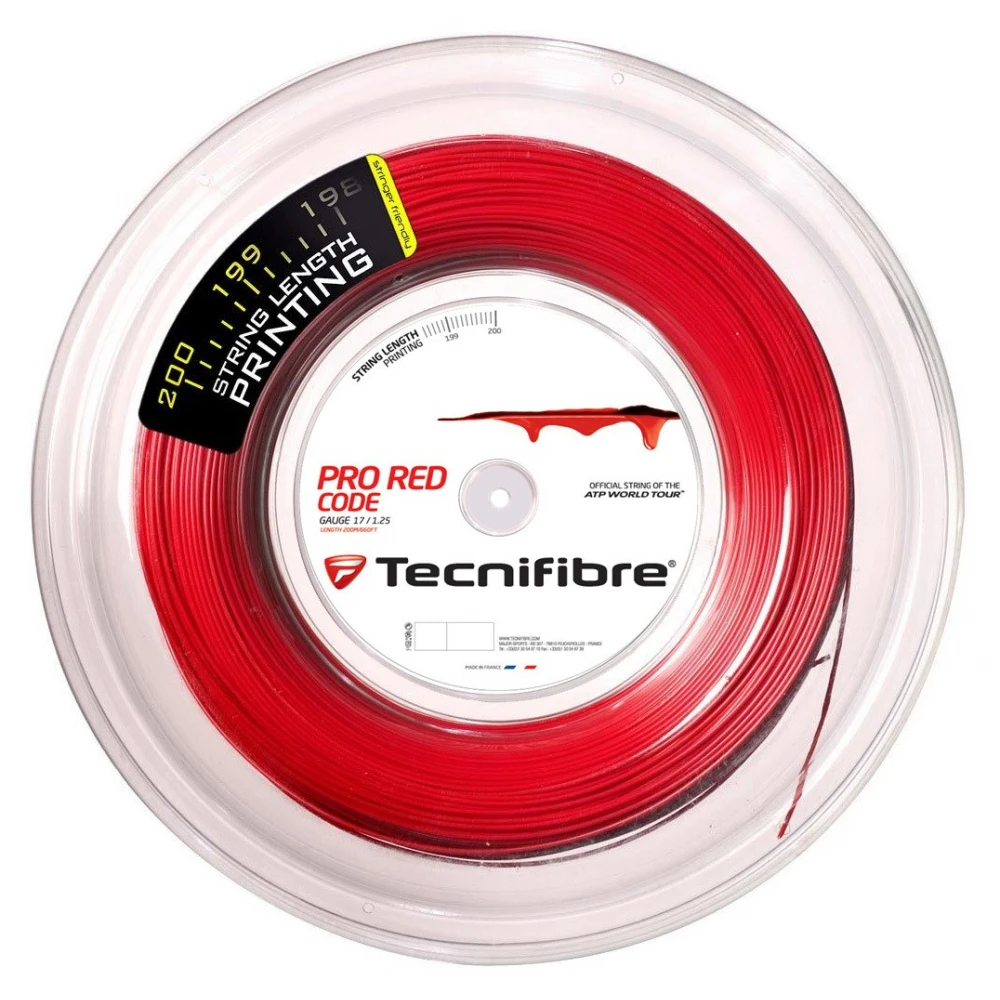 Tecnifibre Pro Red Code 16g Tennis String (Reel) 1 Tecnifibre Pro Red Code 16g Tennis String (Reel)