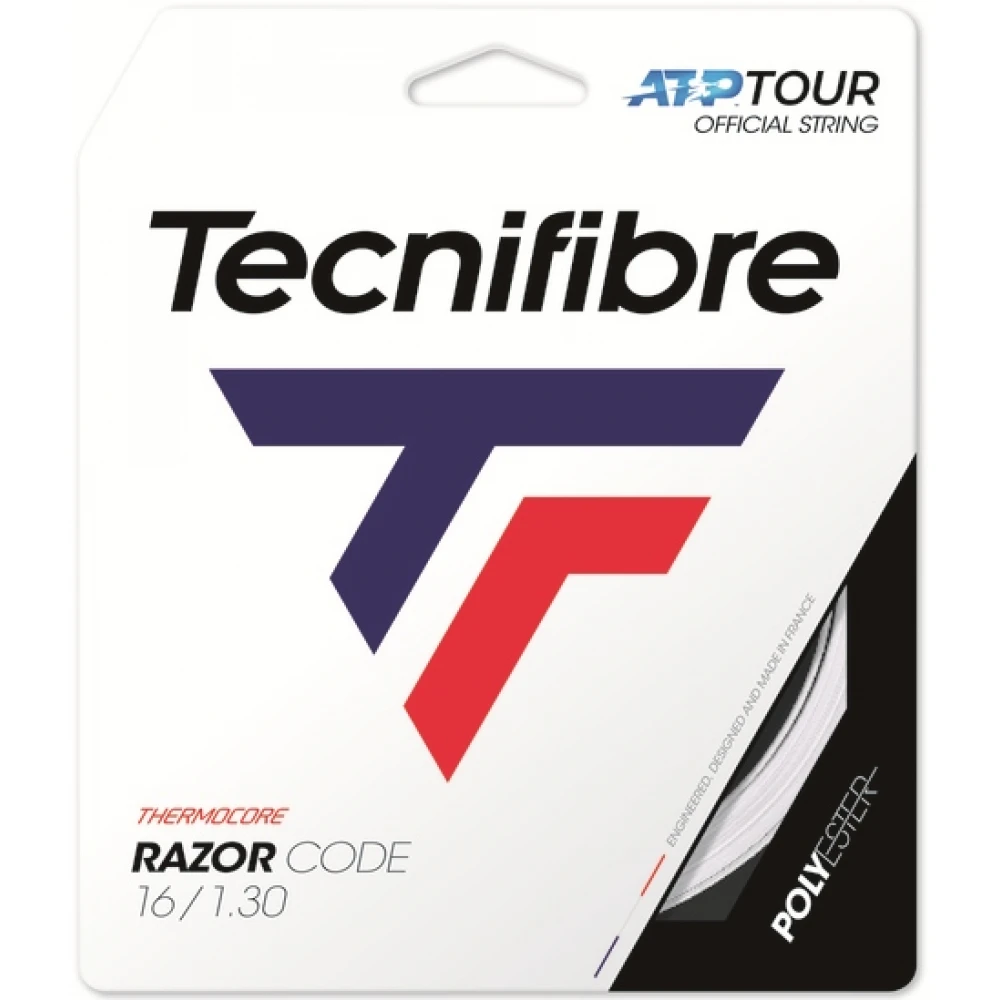 Tecnifibre Razor Code White 16g Tennis String (Set) 1 Tecnifibre Razor Code White 16g Tennis String (Set)