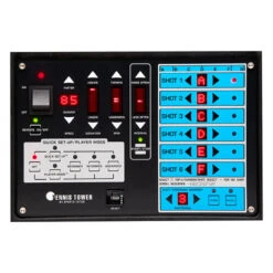 Sports Tutor Tennis Tower IO Deluxe Ball Machine W/ Remote Option -Racket Equipment Store tower io deluxe control panel 1000 1000