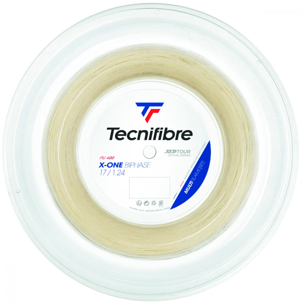 Tecnifibre X-One Biphase String 17g (Reel) 1 Tecnifibre X-One Biphase String 17g (Reel)