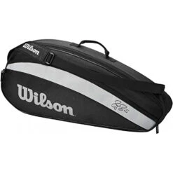 Wilson Federer Team 3 Racquet Tennis Bag (Black)