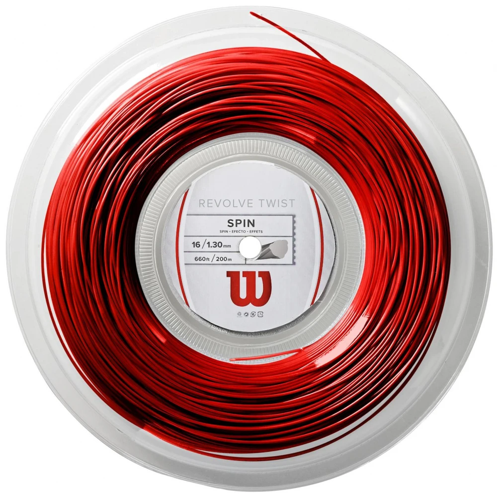 Wilson Revolve Twist 16g Red Tennis String (Reel) 1 Wilson Revolve Twist 16g Red Tennis String (Reel)