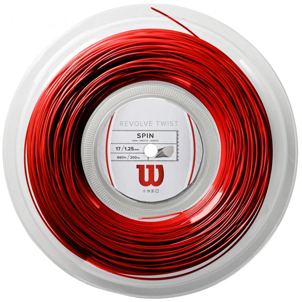 Wilson Revolve Twist 17g Red Tennis String (Reel) 1 Wilson Revolve Twist 17g Red Tennis String (Reel)