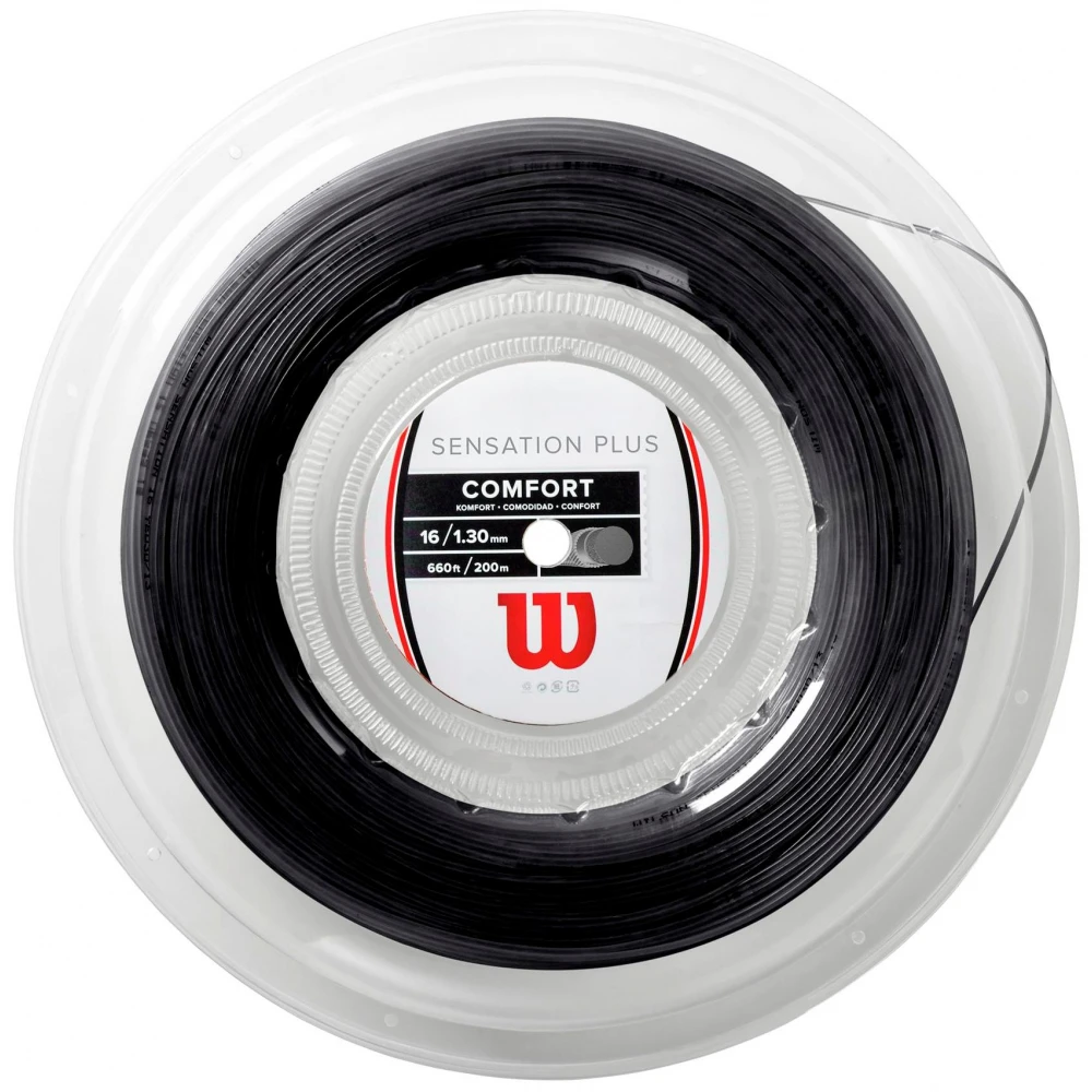 Wilson Sensation Plus 16g Black Tennis String (Reel) 1 Wilson Sensation Plus 16g Black Tennis String (Reel)