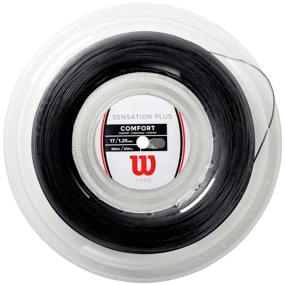 Wilson Sensation Plus 17g Black Tennis String (Reel) 1 Wilson Sensation Plus 17g Black Tennis String (Reel)