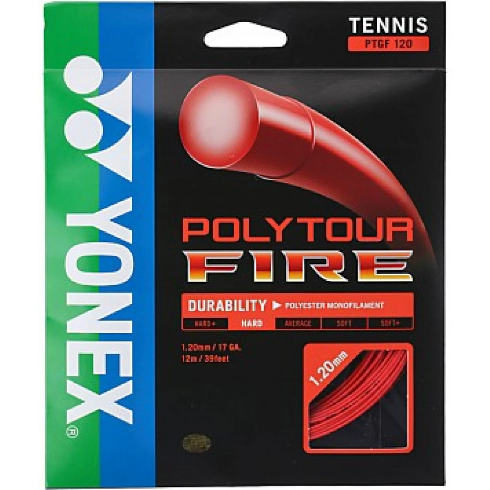 Yonex POLYTOUR Fire 120 17G Tennis String (Set) 1 Yonex POLYTOUR Fire 120 17G Tennis String (Set)